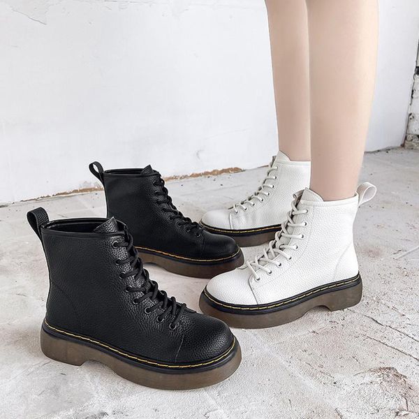 boots women's autumn lace up boots-women flat heel female shoes round toe 2021 ankle ladies summer rock low rubber pu cross-tied, Black
boots women's autumn lace up boots-women flat heel female shoes round toe 2021 ankle ladies summer rock low rubber pu cross-tied, Black