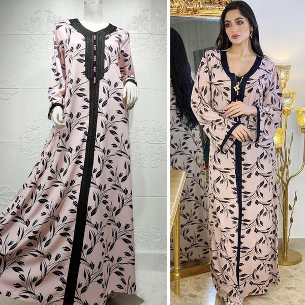 ethnic clothing abaya muslim women printed long dress turkish kaftan casual v-neck arab maxi robe moroccan ramadan middle east islamic vesti, Red
ethnic clothing abaya muslim women printed long dress turkish kaftan casual v-neck arab maxi robe moroccan ramadan middle east islamic vesti, Red