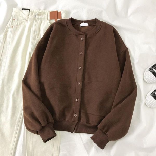 spring casual loose oversized jacket women 2021 fashion preppy style cotton lantem sleeve holiday outwear coat cardigan women's jackets, Black;brown
spring casual loose oversized jacket women 2021 fashion preppy style cotton lantem sleeve holiday outwear coat cardigan women's jackets, Black;brown