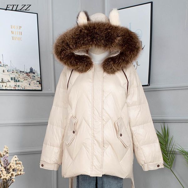women's down & parkas ftlzz winter large natural fur hooded jacket women 90% white duck thick warm snow outerwear cat ear hat coat 1ywe, Black
women's down & parkas ftlzz winter large natural fur hooded jacket women 90% white duck thick warm snow outerwear cat ear hat coat 1ywe, Black