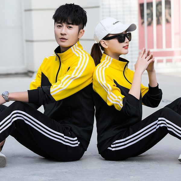 men's tracksuits 2021 spring and autumn couple sports suit sportswear coat trousers wo leisure three bars, Gray
men's tracksuits 2021 spring and autumn couple sports suit sportswear coat trousers wo leisure three bars, Gray