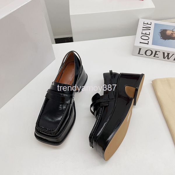 dress shoes single shoe women spring and summer middle heel british fashion shoes square headed muffin thick soled small leather, Black
dress shoes single shoe women spring and summer middle heel british fashion shoes square headed muffin thick soled small leather, Black