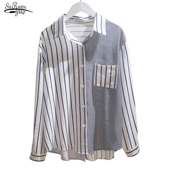 spring long sleeve cardigan blouse women cotton office lady plus size striped loose shirt blusas mujer de moda 8923 50 210508, White
spring long sleeve cardigan blouse women cotton office lady plus size striped loose shirt blusas mujer de moda 8923 50 210508, White