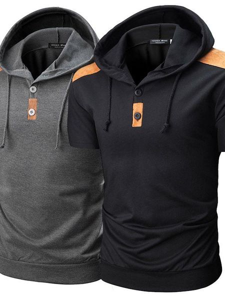 summer men tshirt casual solid loose hooded tees shirts male sportswear hoodie short sleeve mens t-shirt clothing men's t-shirts, White;black
summer men tshirt casual solid loose hooded tees shirts male sportswear hoodie short sleeve mens t-shirt clothing men's t-shirts, White;black