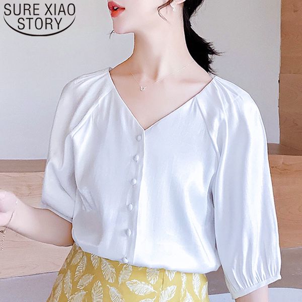 fashion chiffon blouses short casual v-neck solid button lantern sleeve women clothing 5384 50 210415, White
fashion chiffon blouses short casual v-neck solid button lantern sleeve women clothing 5384 50 210415, White