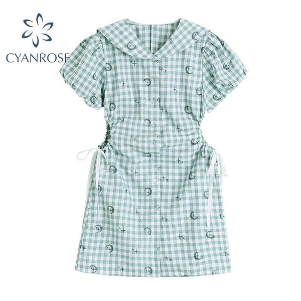 green plaid button up shirt women dresses summer sailor collar puff sleeve hollow out tunic moon print mini dress female 210417, Black;gray
green plaid button up shirt women dresses summer sailor collar puff sleeve hollow out tunic moon print mini dress female 210417, Black;gray