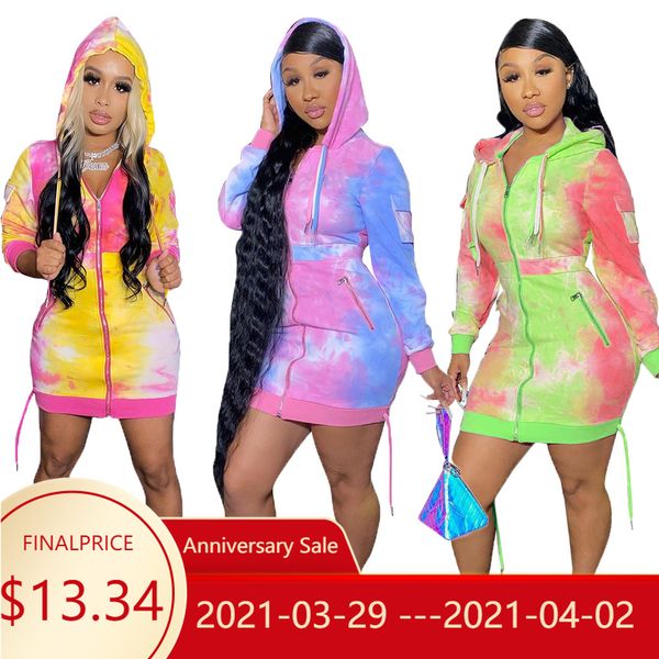 cm.yaya autumn tie dye print hooded zipper women dress casual streetwear hoodies sweatshirts long sleeve dresses 3 colors, Black;gray
cm.yaya autumn tie dye print hooded zipper women dress casual streetwear hoodies sweatshirts long sleeve dresses 3 colors, Black;gray