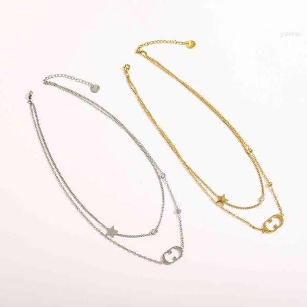 luxury designer fashion necklace 2021 double layer stainless dijia d family cd letter titanium steel zircon five pointed star neck clavicle, Red;brown
luxury designer fashion necklace 2021 double layer stainless dijia d family cd letter titanium steel zircon five pointed star neck clavicle, Red;brown
