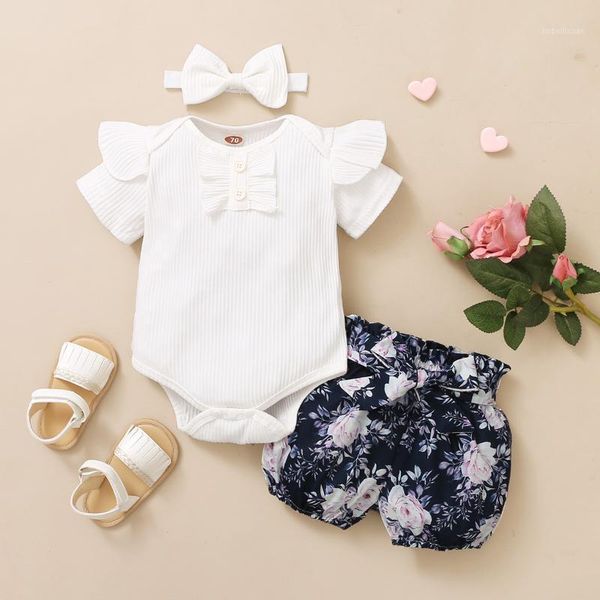 clothing sets 3pcs born summer baby girls clothes set toddler button romper infant cute outfit ruffle short sleeve shorts headband1, White
clothing sets 3pcs born summer baby girls clothes set toddler button romper infant cute outfit ruffle short sleeve shorts headband1, White