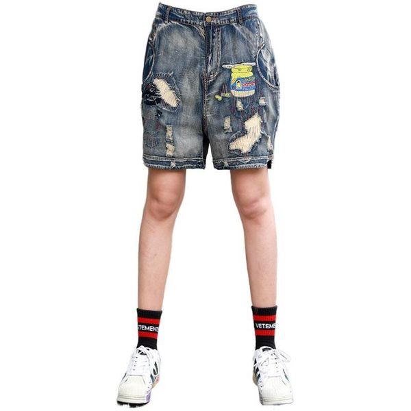 women's shorts loose denim female summer 2021 high waist hole wide leg a word with button harajuku m size trousers z2, White;black
women's shorts loose denim female summer 2021 high waist hole wide leg a word with button harajuku m size trousers z2, White;black