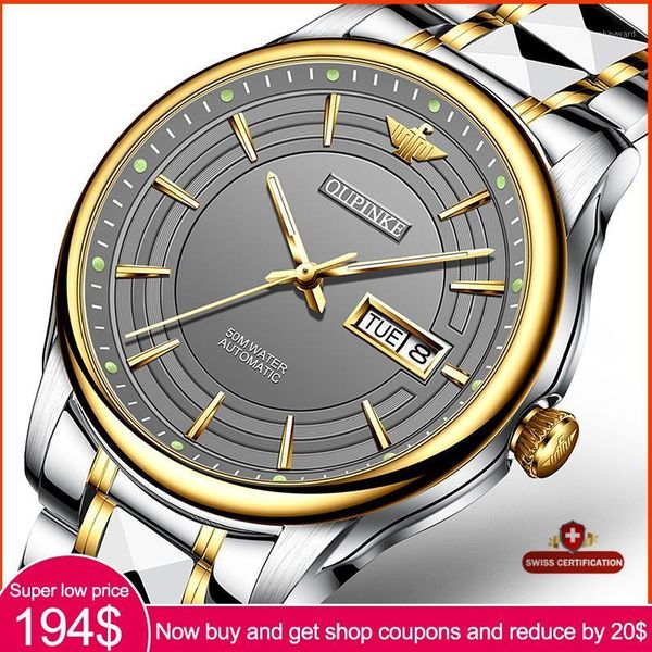 brand men's automatic mechanical watches deep waterproof tungsten steel strap sapphire mirror men wristwatch wristwatches, Slivery;brown
brand men's automatic mechanical watches deep waterproof tungsten steel strap sapphire mirror men wristwatch wristwatches, Slivery;brown