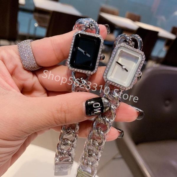 wristwatches fashion geometric rectangular enamel watch zircon quartz wrist metal chain clock mother of pearl women bracelet, Slivery;brown
wristwatches fashion geometric rectangular enamel watch zircon quartz wrist metal chain clock mother of pearl women bracelet, Slivery;brown