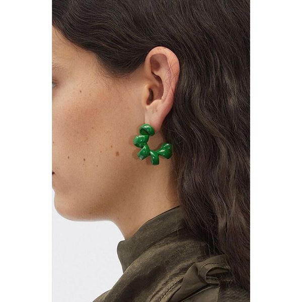 hoop & huggie fashion c shape spiral green earrings for women hyperbole tide creative spring design stud jewelry gift accessories, Golden;silver
hoop & huggie fashion c shape spiral green earrings for women hyperbole tide creative spring design stud jewelry gift accessories, Golden;silver