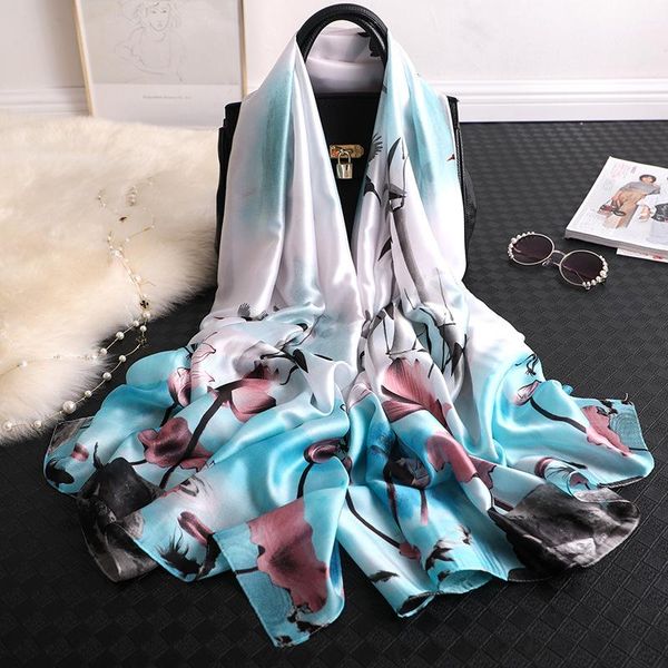 fashion women print beach towel sunscreen 180x90cm silk scarf designe shawls and wraps female echarpe large bandana scarves, Blue;gray
fashion women print beach towel sunscreen 180x90cm silk scarf designe shawls and wraps female echarpe large bandana scarves, Blue;gray