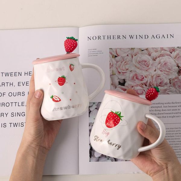 mugs cute strawberry ceramic coffee mug cup with lid and spoon large capacity water milk tea set kawaii
mugs cute strawberry ceramic coffee mug cup with lid and spoon large capacity water milk tea set kawaii
