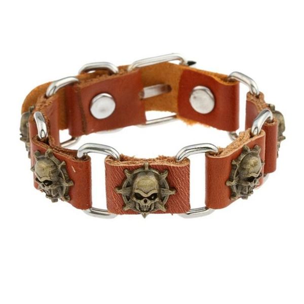 charm bracelets trendy fashion cowhide wrist with leather bracelet punk essential for men and women, Golden;silver
charm bracelets trendy fashion cowhide wrist with leather bracelet punk essential for men and women, Golden;silver