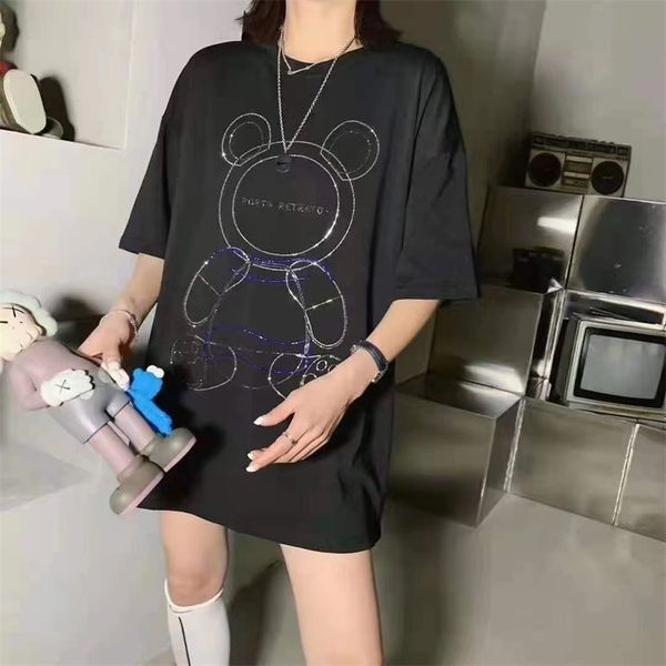 casual women's mid-length t-shirt short-sleeved loose bottoming shirt clothing summer 210507, White
casual women's mid-length t-shirt short-sleeved loose bottoming shirt clothing summer 210507, White