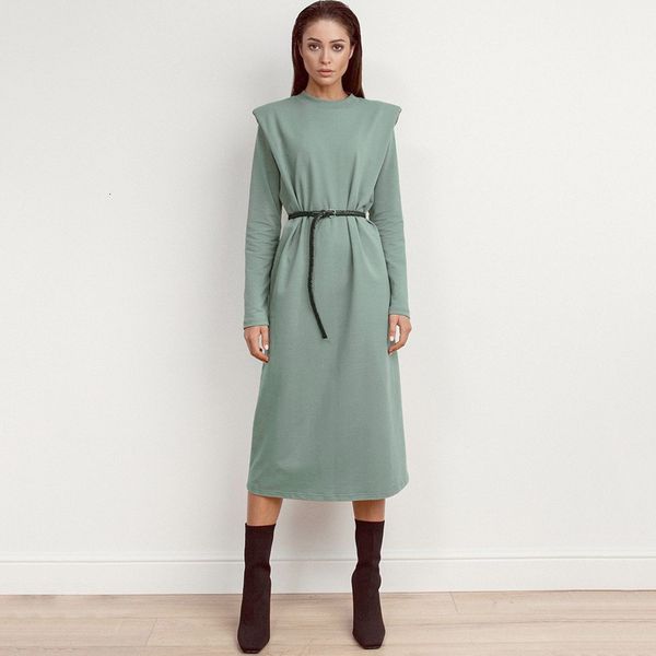 high street young woman solid temperament straight sleeve long dress fall fashion female shoulder streetwear, Black;gray
high street young woman solid temperament straight sleeve long dress fall fashion female shoulder streetwear, Black;gray