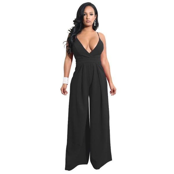 women's jumpsuits & rompers zmvkgsoa 6 color fashion women v neck lace up backless overalls wide leg pant jumpsuit macacao feminino y22, Black;white
women's jumpsuits & rompers zmvkgsoa 6 color fashion women v neck lace up backless overalls wide leg pant jumpsuit macacao feminino y22, Black;white
