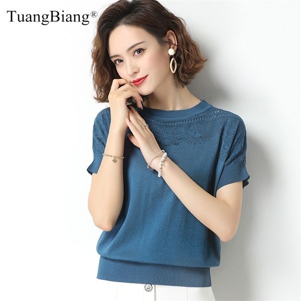 lace flowers hollow out summer short sleeve pullover women cotton eyelet elasticity o-neck sweater female blue knitted 210806, White;black
lace flowers hollow out summer short sleeve pullover women cotton eyelet elasticity o-neck sweater female blue knitted 210806, White;black