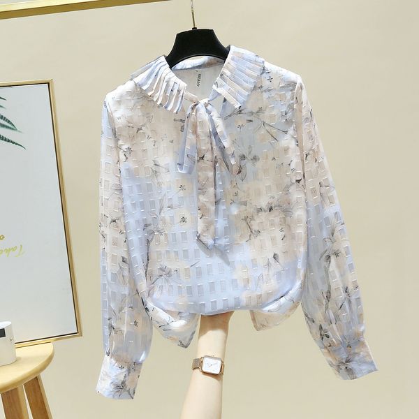 autumn korean style women's long sleeves bow floral shirt female blouse ladies shirts a4418 210428, White
autumn korean style women's long sleeves bow floral shirt female blouse ladies shirts a4418 210428, White