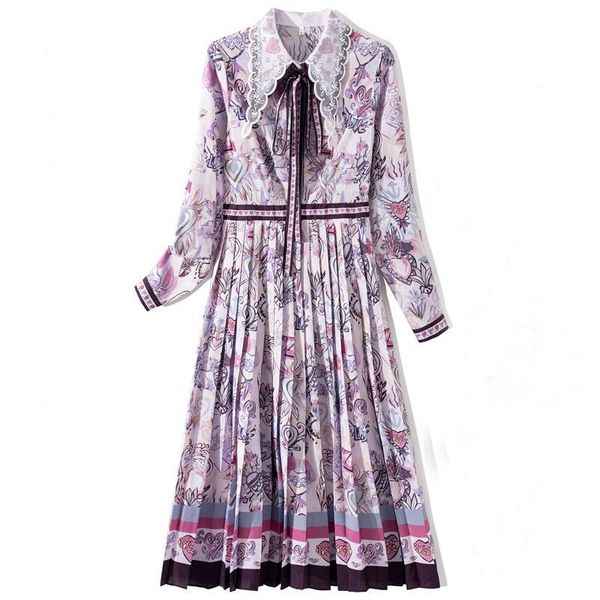 spring fashion elegant women dress long sleeve big turn-down collar flower print patchwork pleated ladies casual dresses, Black;gray
spring fashion elegant women dress long sleeve big turn-down collar flower print patchwork pleated ladies casual dresses, Black;gray