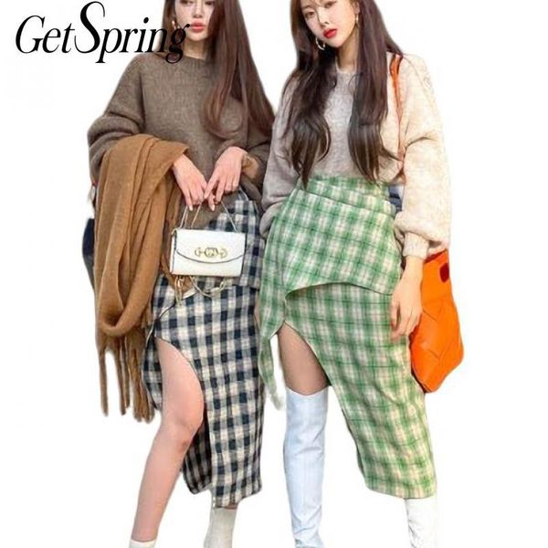 skirts getspring women skirt asymmetry cotton long plaid irregular high waist vintage all match womens 2021, Black
skirts getspring women skirt asymmetry cotton long plaid irregular high waist vintage all match womens 2021, Black