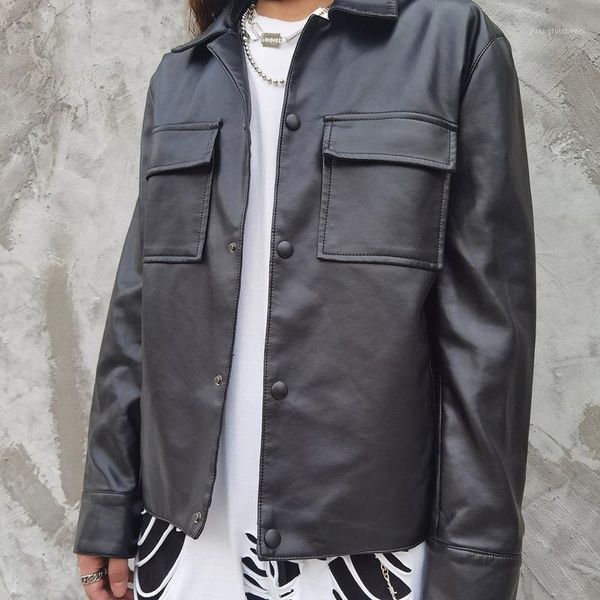 men hip hop leather jackets multi pockets motorcycle outwear coats for male clothing streetwear men's fur & faux, Black
men hip hop leather jackets multi pockets motorcycle outwear coats for male clothing streetwear men's fur & faux, Black