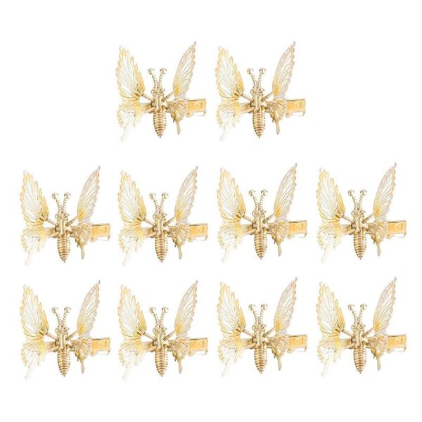 hair clips & barrettes 10pcs 3d movable butterfly metallic flying women, Golden;silver
hair clips & barrettes 10pcs 3d movable butterfly metallic flying women, Golden;silver