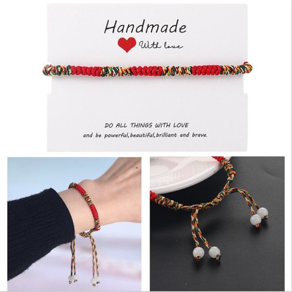 handmade with love paper card woven adjustable bracelets beads charm lucky rope bracelet jewelry women men small gifts, Golden;silver
handmade with love paper card woven adjustable bracelets beads charm lucky rope bracelet jewelry women men small gifts, Golden;silver