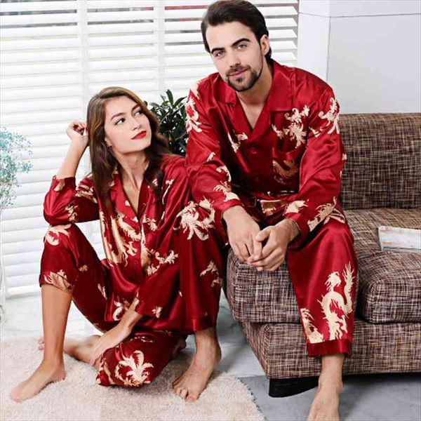 spring silk pajama sets womens sleepwears printing chinese style loose v neck long sleeve nightwear plus size women, Black;red
spring silk pajama sets womens sleepwears printing chinese style loose v neck long sleeve nightwear plus size women, Black;red