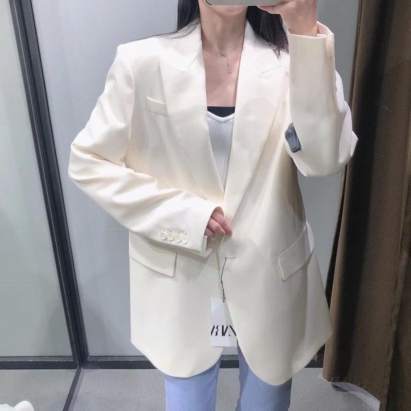 women's suits & blazers sra beleza women loose solid white office lady jacket female notched collar single button chic casual fashion p, White;black
women's suits & blazers sra beleza women loose solid white office lady jacket female notched collar single button chic casual fashion p, White;black