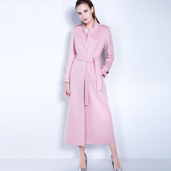 women's wool & blends women winter coat 2021 vintage elegant pink warm thicken jacket with belt female outerwear long, Black
women's wool & blends women winter coat 2021 vintage elegant pink warm thicken jacket with belt female outerwear long, Black