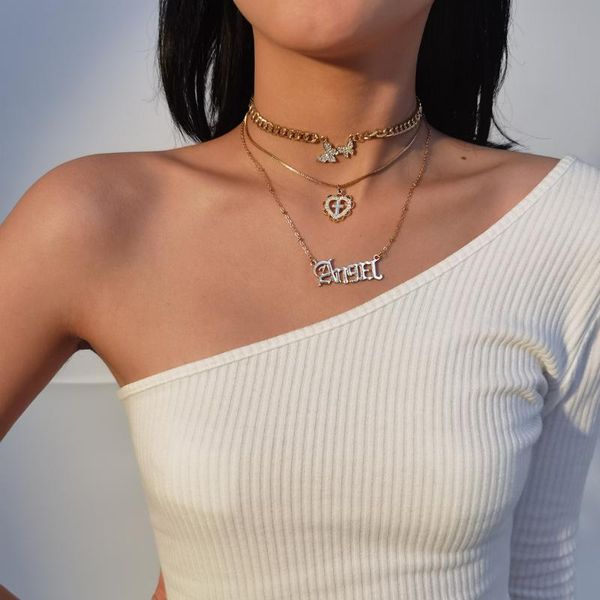 chokers punk gold color female women necklaces set retro angel letter cross butterfly pendant clavicle necklace birthday party jewelry, Golden;silver
chokers punk gold color female women necklaces set retro angel letter cross butterfly pendant clavicle necklace birthday party jewelry, Golden;silver