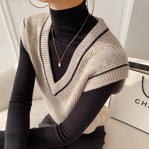 women's vests 2021 spring thickened solid color arctic velvet vest loose knit pullover sleeveless sweater winter, Black;white
women's vests 2021 spring thickened solid color arctic velvet vest loose knit pullover sleeveless sweater winter, Black;white