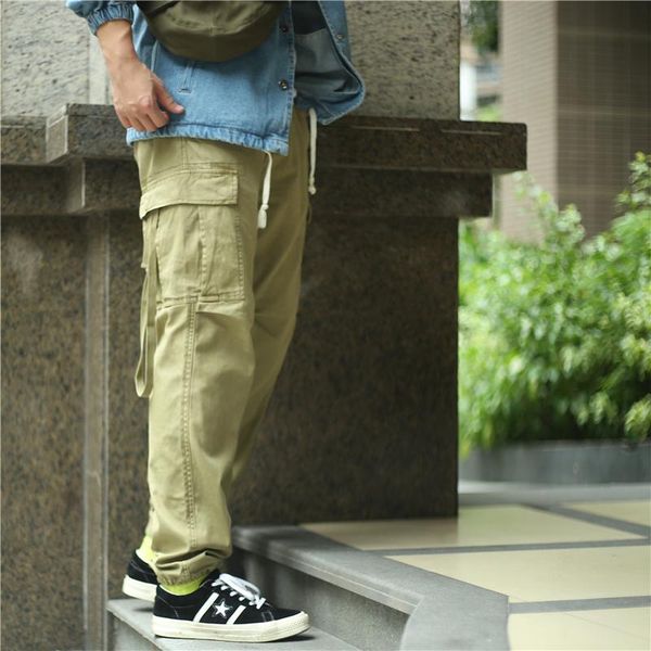 men pants batik paratrooper overalls autumn and winter loose straight leg army multi-pocket drawstring trousers men's, Black
men pants batik paratrooper overalls autumn and winter loose straight leg army multi-pocket drawstring trousers men's, Black