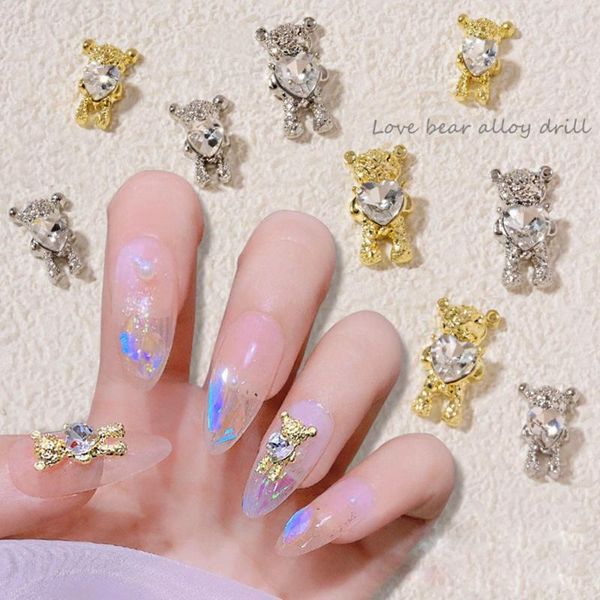 nail art decorations 2021 shiny zircon alloy bear 3d with heart crystal luxury jewelry manicure design accessories, Silver;gold
nail art decorations 2021 shiny zircon alloy bear 3d with heart crystal luxury jewelry manicure design accessories, Silver;gold