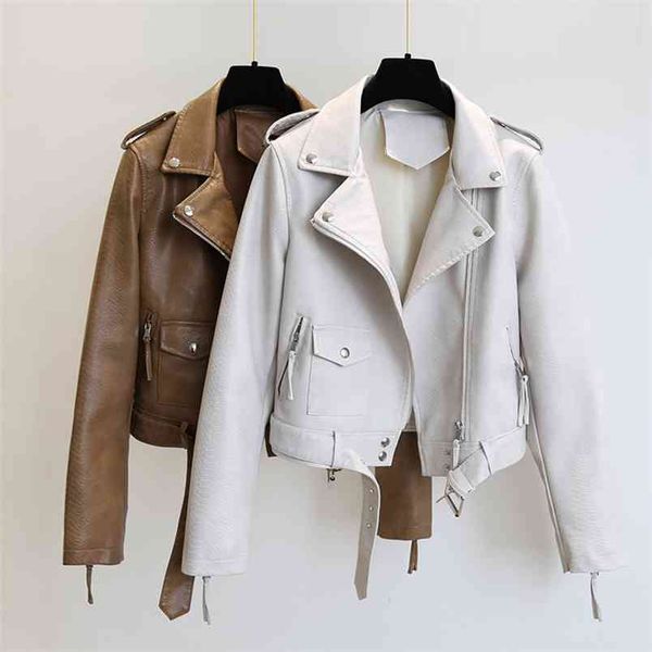 ftlzz spring autumn women faux leather jacket slim streetwear khaki leather coat biker moto jacket with belt female outerwear 210923, Black
ftlzz spring autumn women faux leather jacket slim streetwear khaki leather coat biker moto jacket with belt female outerwear 210923, Black