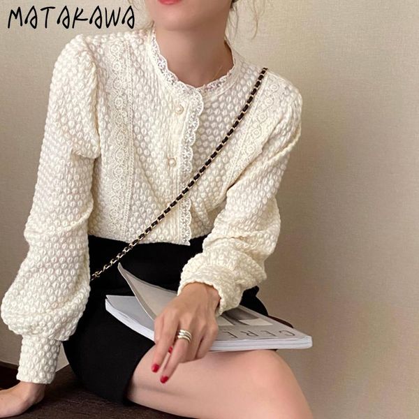 vintage lace women blouse three-dimensional jacquard round neck puff sleeve blusas loose long shirt women's blouses & shirts, White
vintage lace women blouse three-dimensional jacquard round neck puff sleeve blusas loose long shirt women's blouses & shirts, White
