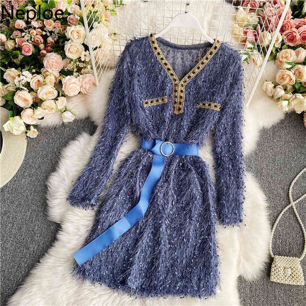 neploe fashion dresses for women loose slim waist robe v-neck long sleeve vestidos fall clothes chic tassels elegant dress 210422, Black;gray
neploe fashion dresses for women loose slim waist robe v-neck long sleeve vestidos fall clothes chic tassels elegant dress 210422, Black;gray