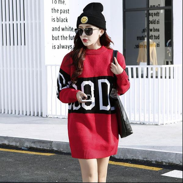 oversize knitted spring autumn fashion womens sweater elegant and pullovers knitting letter dress, White;black
oversize knitted spring autumn fashion womens sweater elegant and pullovers knitting letter dress, White;black