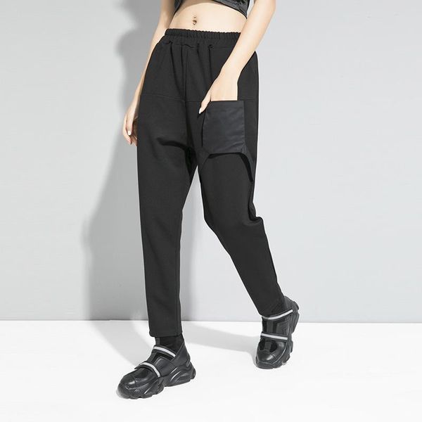 women's pants & capris 2021 fashion spring autumn women casual harem elastic waist female black loose pant trousers streetwear wp153, Black;white
women's pants & capris 2021 fashion spring autumn women casual harem elastic waist female black loose pant trousers streetwear wp153, Black;white