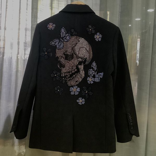 women's suits & blazers female black suit coats fashion back floral strass skull unique fall breasted office ladies blazers 8alw, White;black
women's suits & blazers female black suit coats fashion back floral strass skull unique fall breasted office ladies blazers 8alw, White;black