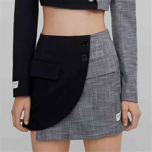 elegant women high waist mini skirts fashion ladies pocket patchwork skirt streetwear female chic button asymmetric 210427, Black
elegant women high waist mini skirts fashion ladies pocket patchwork skirt streetwear female chic button asymmetric 210427, Black