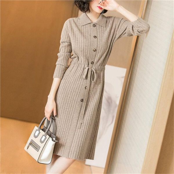 casual dresses autumn winter knitted dress womens 2021 korean elegant ladies long dleeve lapel multicolor sweater, Black;gray
casual dresses autumn winter knitted dress womens 2021 korean elegant ladies long dleeve lapel multicolor sweater, Black;gray