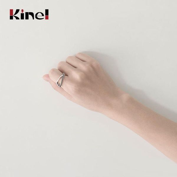 cluster rings kinel open double layer chain ring for women 100% real 925 sterling silver vintage fine jewelry 2021, Golden;silver
cluster rings kinel open double layer chain ring for women 100% real 925 sterling silver vintage fine jewelry 2021, Golden;silver