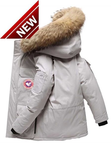 off-season down jacket men's winter thickened clearance canadian style outdoor work clothes couple trendy goose coat, Black
off-season down jacket men's winter thickened clearance canadian style outdoor work clothes couple trendy goose coat, Black