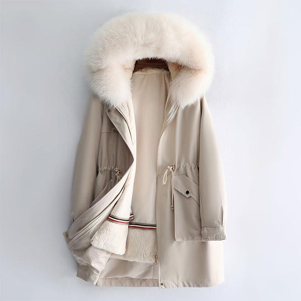 women's fur & faux off-season special offer parka cotton clothing mid-length winter thickened liner coat, Black
women's fur & faux off-season special offer parka cotton clothing mid-length winter thickened liner coat, Black