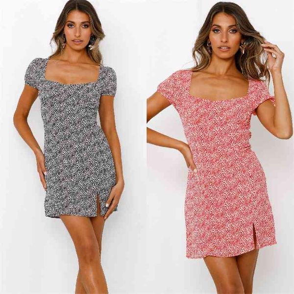 summer women's printed short sleeve square neck dress female backless lace-up hollow out women femme 210517, Black;gray
summer women's printed short sleeve square neck dress female backless lace-up hollow out women femme 210517, Black;gray