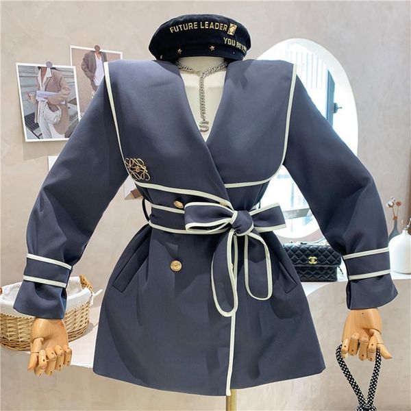 women's trench coats clothing 2021 autumn winter sailor collar windbreaker coat fashion versatile lace up jacket, Tan;black
women's trench coats clothing 2021 autumn winter sailor collar windbreaker coat fashion versatile lace up jacket, Tan;black